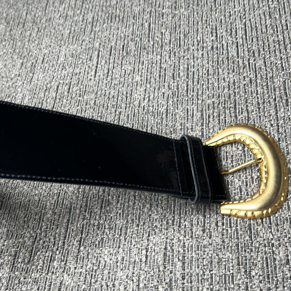 Accessories by Pearl black shiny belt size medium - Picture 4 of 10
